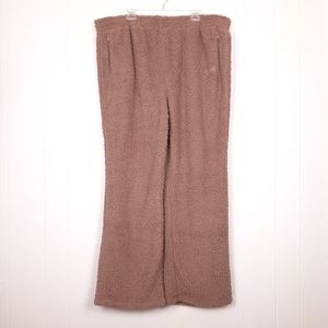 Skims Teddy High Pile Fleece Pants Tigers Eye clean girl loungewear straight tan